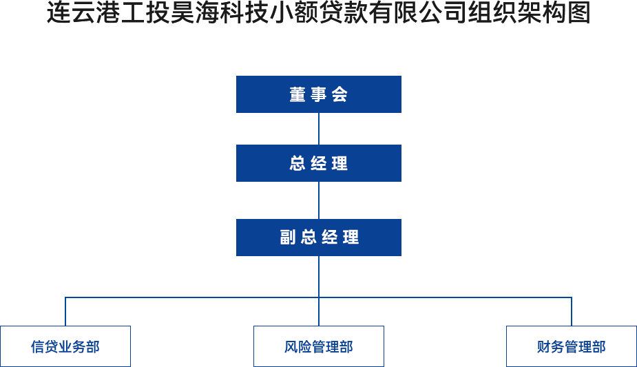 金融板塊-連云港工投昊?？萍夹☆~貸款有限公司組織架構(gòu)圖